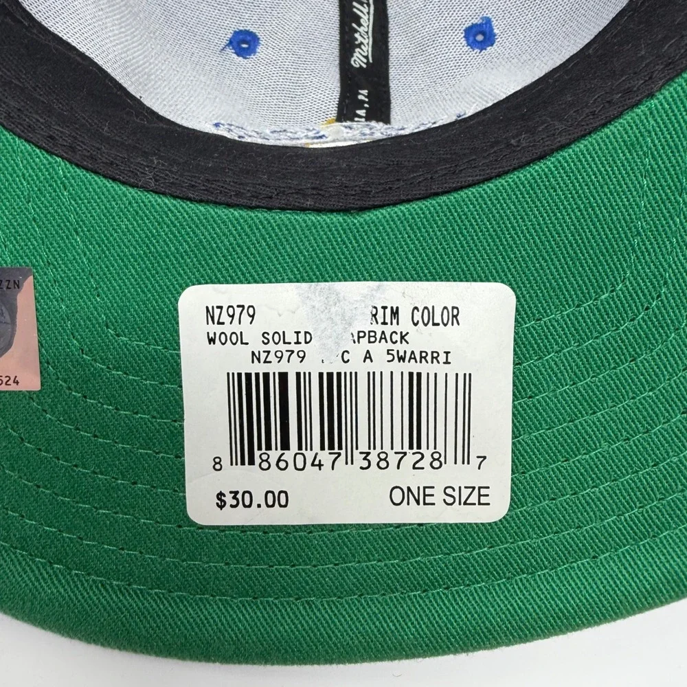 Mitchell &‎ Ness Golden State Warriors Snapback Hat Blue Hardwood Classics NZ979